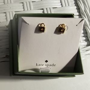 Kate Spade Gold Lock Earrings